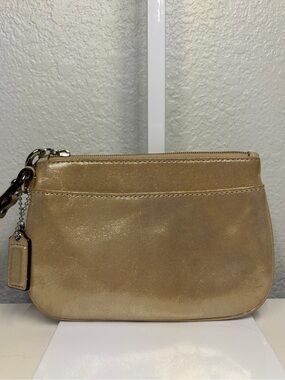 COACH Metallic Gold Wristlet